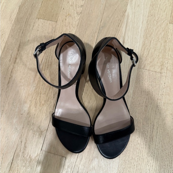 Stuart Weitzman Black Ankle Strap Heels - Picture 3 of 9